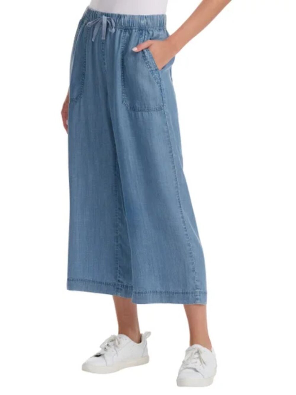 Splendid Women's Relaxed Fit Wide Leg Crop Pant - Picture 2 of 6